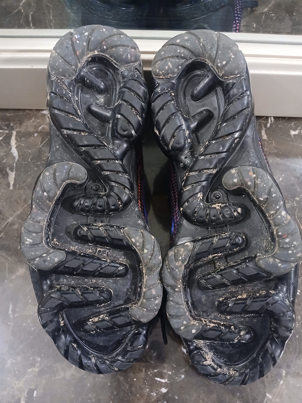 Nike VaporMax  Black Knit Sneakers with Purple, Pink & Orange Accents - Picture 8 of 9